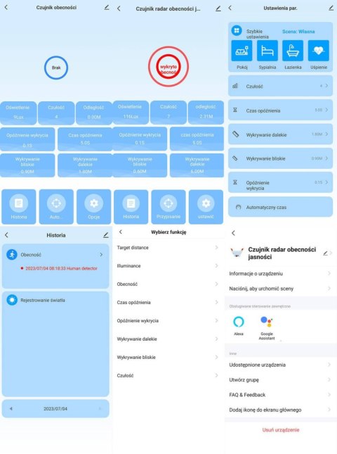OXT Czujnik radar obecności jasności 230V WiFi TUYA T150 OXT