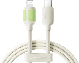 Kabel Joyroom S-A53 30W USB-C - Lightning z fluorescencyjną końcówką 1,2 m - beżowy JOYROOM