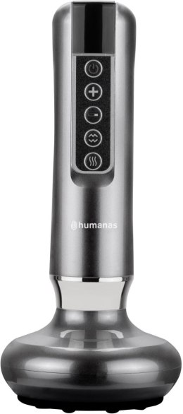 Masażer antycellulitowy z funkcją bańki chińskiej Humanas DermaSmooth - szary HUMANAS