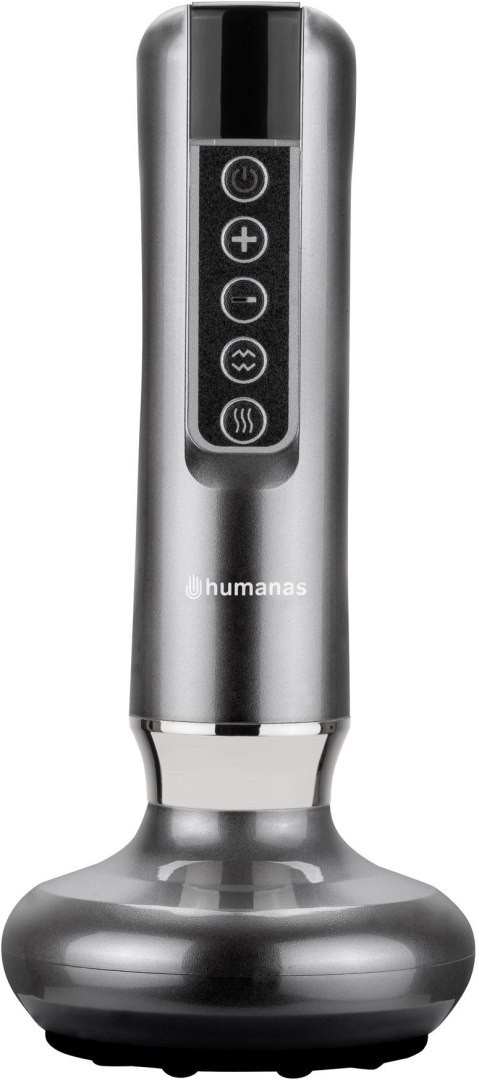 Masażer antycellulitowy z funkcją bańki chińskiej Humanas DermaSmooth - szary HUMANAS