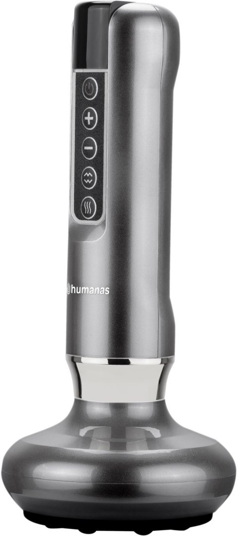 Masażer antycellulitowy z funkcją bańki chińskiej Humanas DermaSmooth - szary HUMANAS
