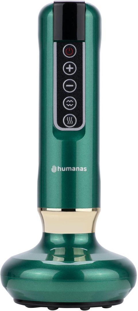 Masażer antycellulitowy z funkcją bańki chińskiej Humanas DermaSmooth - zielony HUMANAS