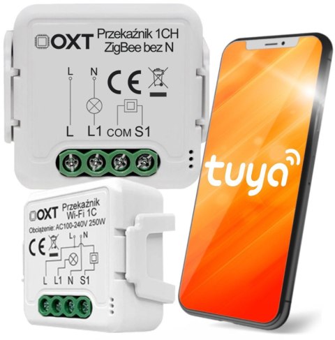 Moduł OXT mini przekaźnik 1 obw. bez N ZigBee TUYA T271 OXT