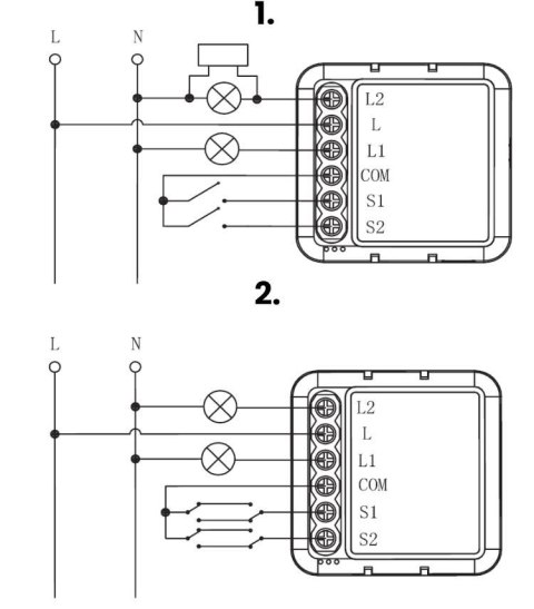 Moduł OXT mini przekaźnik 2 obw. bez N ZigBee TUYA T272 OXT