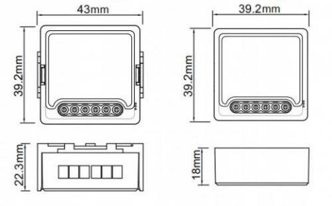 Moduł OXT mini przekaźnik 4 obwody ZigBee TUYA T264 OXT