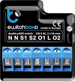 Przełącznik Blebox SwitchBoxD WiFi 230V dwukanałowy sterowany z aplikacji BLEBOX