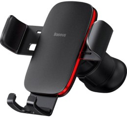Uchwyt samochodowy na telefon do kratki nawiewu Baseus Metal Age II Gravity, czarny BASEUS