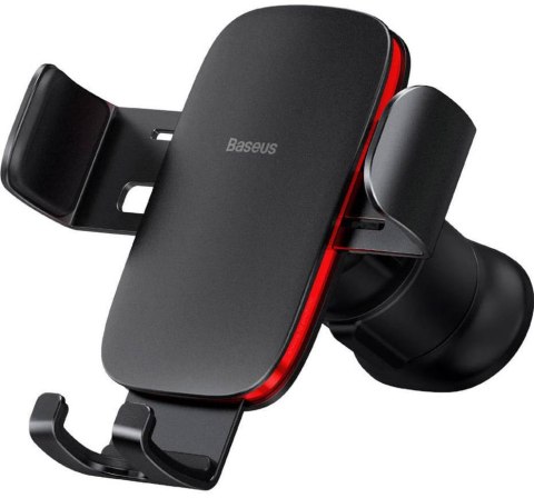 Uchwyt samochodowy na telefon do kratki nawiewu Baseus Metal Age II Gravity, czarny BASEUS