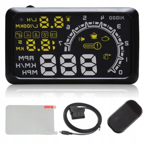 Wyświetlacz LED HUD W02 5.5" OBD2 wersja PRO LUXURY-GOODS