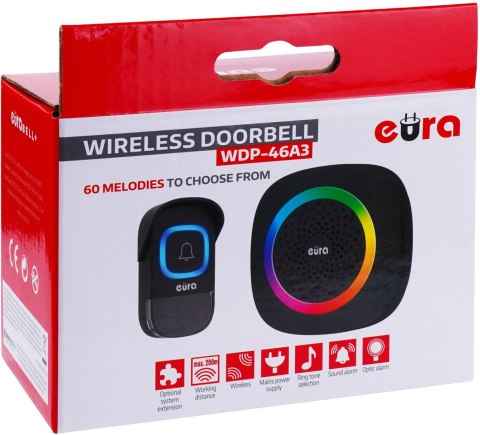 Dzwonek bezprzewodowy EURA WDP-46A3 czarny EURA