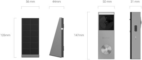Wideodzwonek Ezviz HP3 Pro 3MPx z panelem solarnym EZVIZ