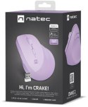 Mysz komputerowa Natec Crake 2 Pure Lavender 2400DPI bezprzewodowa NATEC