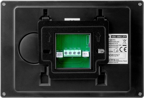 Wideodomofon EURA 2-żyłowy VDP-49A3-2TY czarny Tuya EURA