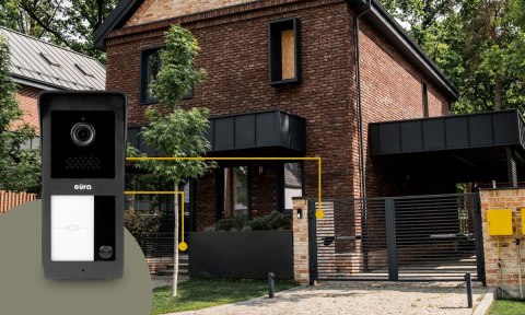 Wideodomofon EURA 2-żyłowy VDP-49A3-2TY czarny Tuya EURA