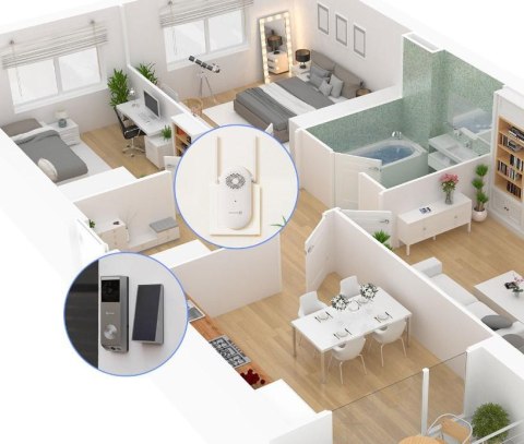 Wideodomofon Ezviz EP3x (3MP+2MP) zasilany bateriami z panelem słonecznym EZVIZ