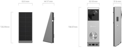 Wideodomofon Ezviz EP3x (3MP+2MP) zasilany bateriami z panelem słonecznym EZVIZ