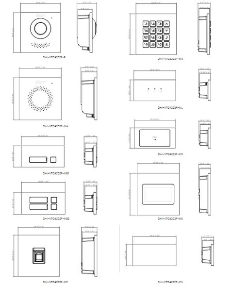 Moduł 1 przycisku DAHUA VTO4202F-MB1 DAHUA