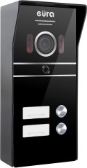 WIDEODOMOFN EURA VDP-80C5 2-rodzinny,czarny EURA