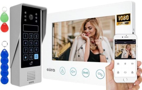 WIDEODOMOFON EURA VDP-90A3 DELTA + biały monitor TUYA EURA