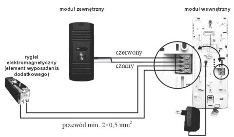 DOMOFON EURA ADP-20A3 Grafitowo Biały; 7017 EURA