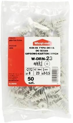 KOŁEK NYLONOWY W-DRN-23 DRIVA 50szt. WOREK WKRĘT-MET