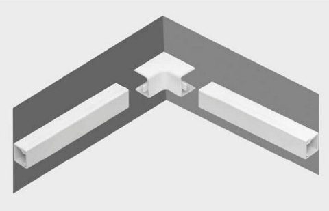 Osprzęt do listew elektroinstalacyjnych, narożnik wewnętrzny BIAŁY NW 14x14 (1szt.) STASIŃSKI SP. Z O.O.