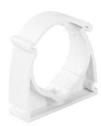 Uchwyt do rur elektroinstalacyjnych zamykany BIAŁY UZE-25 (PACZKA 100szt.) STASIŃSKI SP. Z O.O.