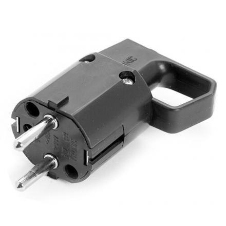 Wtyczka 325-05 z uchem, z uziemieniem "uni-schuko" 16A 250V IP20 CZARNA VIPLAST 325-05 VIPLAST