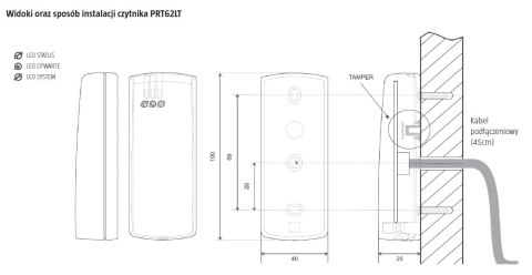 Czytnik zbliżeniowy ROGER PRT62LT ROGER