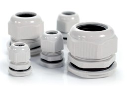 Dławnica kablowa z gwintem PG-9 jasnoszary (1szt.) TRYTYT