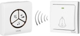 Dzwonek bezprzewodowy VIRONE DB-3 bezbateryjny przycisk,learning system,80m VIRONE