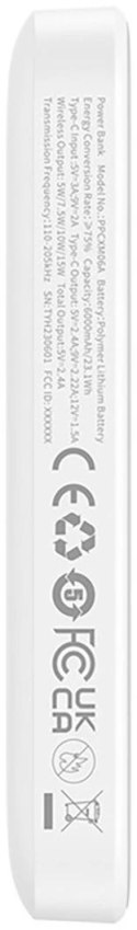 Powerbank Baseus Magnetic Mini Air PPCXM06A 6000mAh MagSafe 15W PD QC 20W USB-C + kabel BASEUS