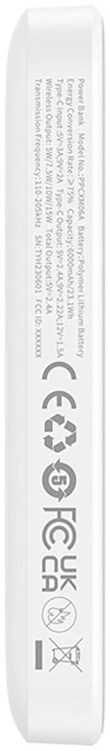 Powerbank Baseus Magnetic Mini Air PPCXM06A 6000mAh MagSafe 15W PD QC 20W USB-C + kabel BASEUS
