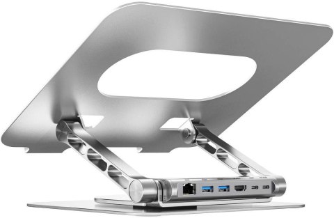 Unitek Podstawka pod laptop z odłączanym hubem USB-C HDMI 1,4, 4K PD 100W UNITEK