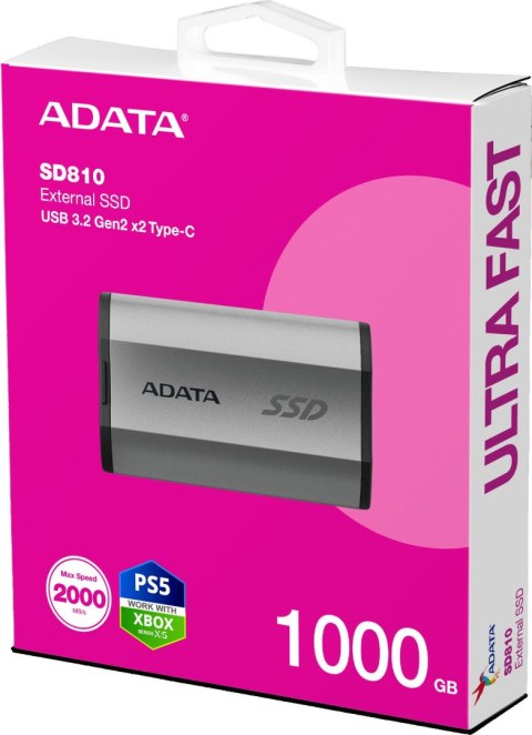 Dysk SSD Adata SD810 External 1TB srebrny ADATA