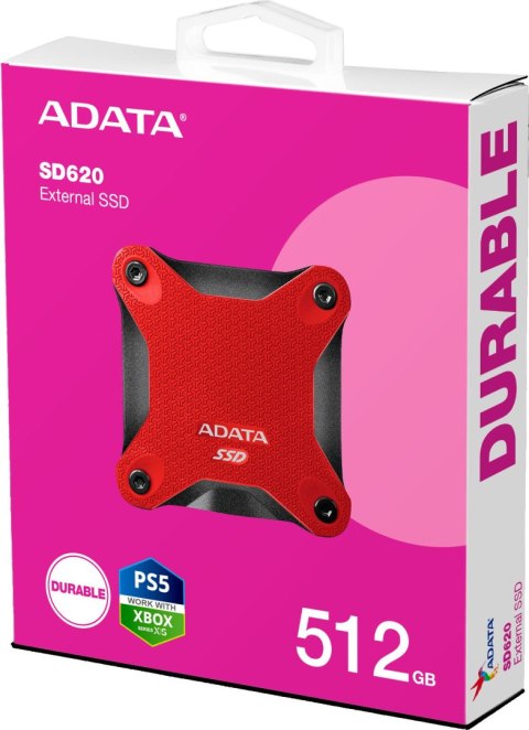 Dysk Zewnętrzny SSD Adata SD620 512GB czerwony ADATA