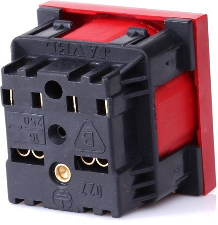 Gniazdo 1M (czerwone) lektryczne pojedyncze + blokada JAVEL