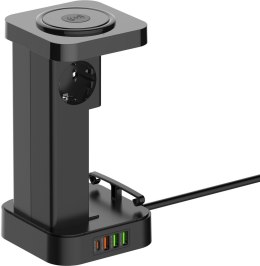 Stacja zasilająca Newell GaN Power Cube 8w1 z ładowarką indukcyjną NATEC