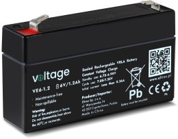 Akumulator AGM Voltage 6V 1,2Ah VE6-1.2 (Żywotność 6-9 lat) VOLTAGE