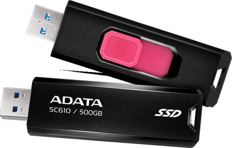 Dysk zewnętrzny SSD Adata SC610 500GB USB3.2A czarny ADATA