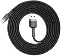 KABEL USB-A / USB-C Baseus Cafule CATKLF-CG1 200cm 2A QC 3.0 CZARNO-SZARY W NYLONOWYM OPLOCIE BASEUS