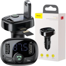 TRANSMITER FM ŁADOWARKA SAMOCHODOWA Baseus Enjoy S-09A 3.4A 2x USB-A microSD BT 4.2 BASEUS