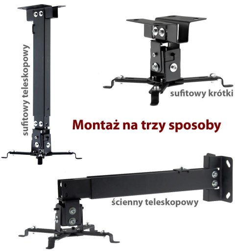 Uchwyt do montażu projektora 2w1 sufitowy/ścienny P-108 ART