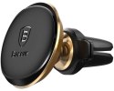 Uchwyt samochodowy Baseus Magnetic Air Vent Holder magnetyczny na kratkę nawiewu - czarno-złoty BASEUS