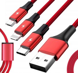 Unitek 3-in-1 USB Kabel ładujący C4049RD UNITEK