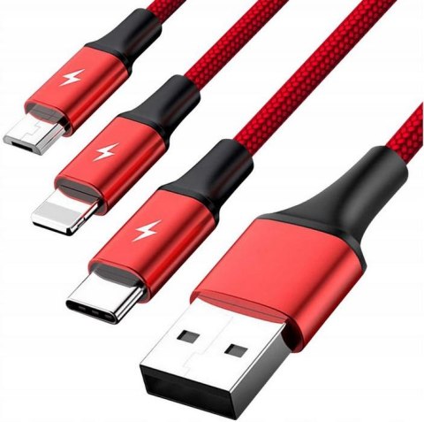 Unitek 3-in-1 USB Kabel ładujący C4049RD UNITEK