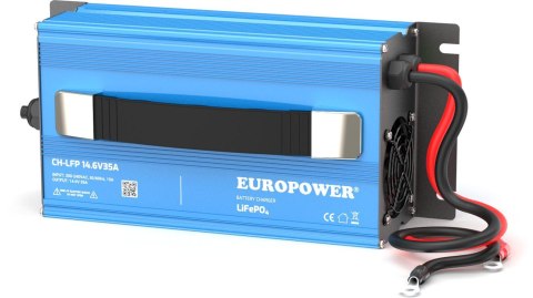 ŁADOWARKA PROSTOWNIK DO AKUMULATORÓW LiFePO4 EUROPOWER CH-LFP/12/35 14,6V 35A KONEKTOR M8 EUROPOWER
