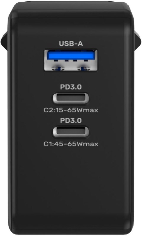 Ładowarka sieciowa Unitek 65W GaN Quick Charge (2x USB-C PD + USB-A) UNITEK