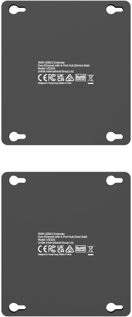 Unitek Przedłużacz USB-C na 4× USB-A przez Ethernet, zasięg do 150 m 480Mbps UNITEK