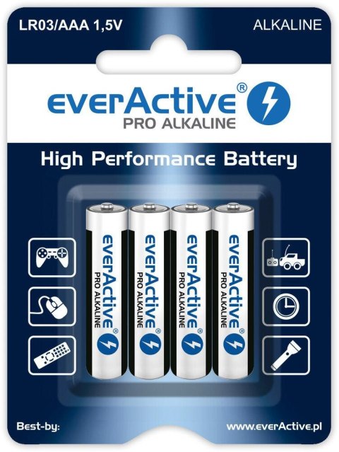 Bateria LR03 (AAA) everActive Pro Alcaline (blister 4 szt.) EVERACTIVE